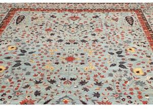 Tappeto Floralia Floreale Azzurro Rosso 272x362 Cm