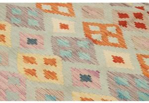Tappeto Kilim Geometrico Verde Acqua Multicolore 122x176 Cm