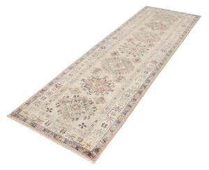 Tappeto Kazak Fine Stilizzato Beige Blu Corsia 83x257 Cm