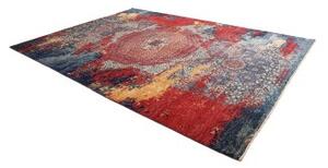 Tappeto Vintage Erased Medaglione Blu Rosso 267x355 Cm