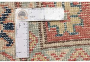Tappeto Kazak Geometrico Rosso Mattone Avorio Corsia 80x289 Cm