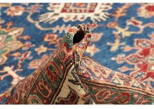 Tappeto Kazak Fine Geometrico Blu Rosso Mattone 276x368 Cm