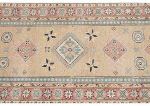 Tappeto Kazak Geometrico Beige Rosa Corsia 85x294 Cm