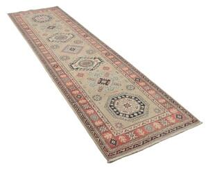 Tappeto Kazak Geometrico Beige Rosso Corallo Corsia 83x300 Cm
