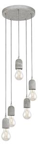 EGLO Lampada a sospensione Silvares 5 lampade grigio
