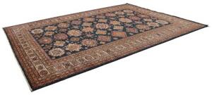 Tappeto Kazak Fine Geometrico Blu Scuro Beige 281x371 Cm
