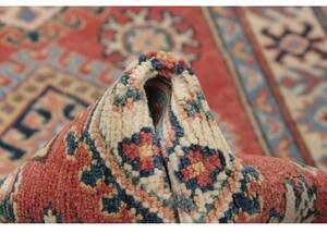 Tappeto Kazak Geometrico Rosso Mattone Avorio Corsia 80x289 Cm