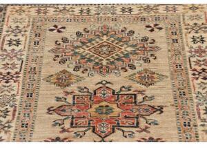 Tappeto Kazak Fine Stilizzato Beige Blu Corsia 83x257 Cm