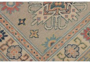 Tappeto Kazak Stilizzato Beige Blu Corsia 83x292 Cm