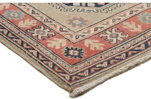 Tappeto Kazak Geometrico Beige Rosso Corallo Corsia 83x300 Cm