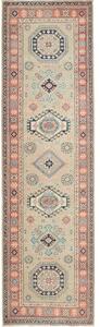 Tappeto Kazak Geometrico Beige Rosso Corallo Corsia 83x300 Cm