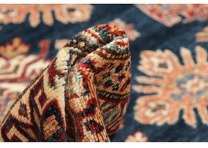 Tappeto Kazak Fine Geometrico Blu Scuro Beige 281x371 Cm