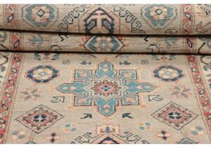 Tappeto Kazak Stilizzato Beige Azzurro Corsia 83x292 Cm