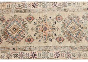 Tappeto Kazak Fine Stilizzato Beige Blu Corsia 83x257 Cm