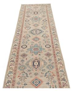 Tappeto Kazak Stilizzato Beige Azzurro Corsia 83x292 Cm