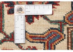 Tappeto Kazak Fine Geometrico Blu Rosso Mattone 276x368 Cm