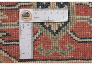 Tappeto Kazak Geometrico Beige Rosso Corallo Corsia 83x300 Cm