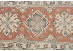 Tappeto Kazak Stilizzato Arancione Avorio Corsia 84x293 Cm
