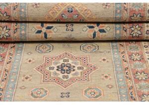 Tappeto Kazak Stilizzato Beige Rosa Corsia 84x287 Cm