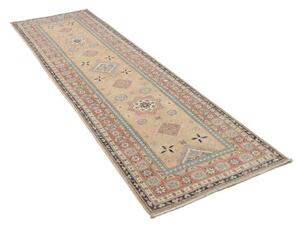Tappeto Kazak Geometrico Beige Rosa Corsia 85x294 Cm