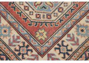 Tappeto Kazak Geometrico Rosso Mattone Avorio Corsia 80x289 Cm
