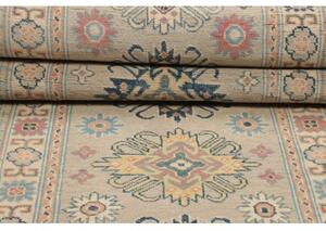 Tappeto Kazak Stilizzato Beige Blu Corsia 83x292 Cm