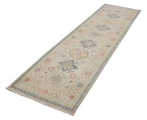 Tappeto Kazak Stilizzato Beige Blu Corsia 83x292 Cm