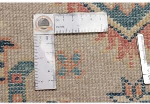 Tappeto Kazak Stilizzato Beige Azzurro Corsia 83x292 Cm