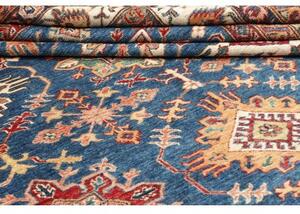 Tappeto Kazak Fine Geometrico Blu Rosso Mattone 276x368 Cm