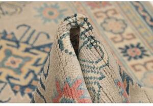 Tappeto Kazak Stilizzato Beige Blu Corsia 83x292 Cm