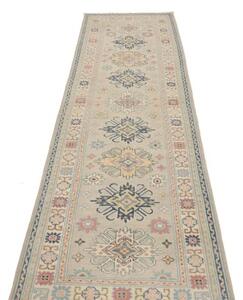 Tappeto Kazak Stilizzato Beige Blu Corsia 83x292 Cm