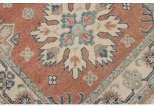 Tappeto Kazak Stilizzato Arancione Avorio Corsia 84x293 Cm