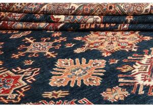 Tappeto Kazak Fine Geometrico Blu Scuro Beige 281x371 Cm