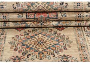 Tappeto Kazak Fine Stilizzato Beige Blu Corsia 83x257 Cm