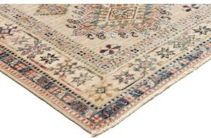 Tappeto Kazak Fine Stilizzato Beige Blu Corsia 83x257 Cm