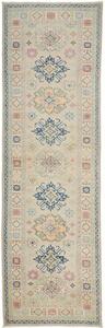 Tappeto Kazak Stilizzato Beige Blu Corsia 83x292 Cm