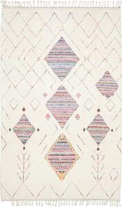 Tappeto Berbero Geometrico Avorio Multicolore 184x292 Cm