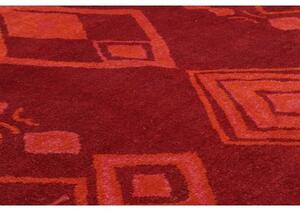 Tappeto Berbero Geometrico Rosso Scuro Arancione 231x302 Cm