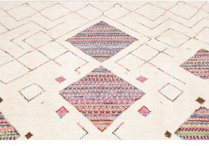 Tappeto Berbero Geometrico Avorio Multicolore 184x292 Cm