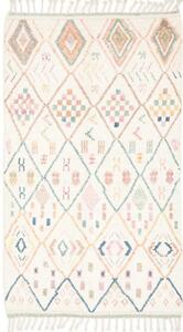 Tappeto Berbero Geometrico Avorio Multicolore 124x208 Cm
