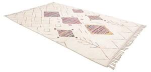 Tappeto Berbero Geometrico Avorio Multicolore 184x292 Cm