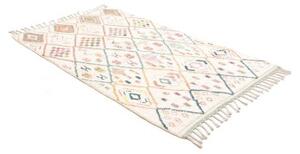 Tappeto Berbero Geometrico Avorio Multicolore 124x208 Cm