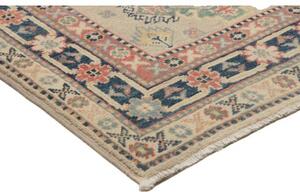 Tappeto Kazak Stilizzato Beige Blu Corsia 85x280 Cm