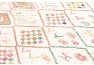 Tappeto Berbero Geometrico Avorio Multicolore 124x208 Cm