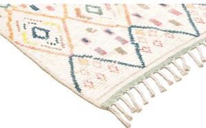 Tappeto Berbero Geometrico Avorio Multicolore 124x208 Cm