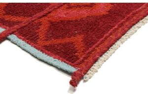 Tappeto Berbero Geometrico Rosso Scuro Arancione 231x302 Cm
