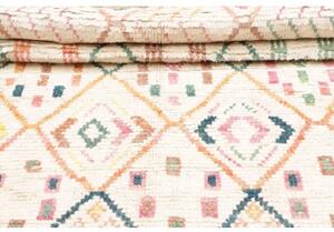 Tappeto Berbero Geometrico Avorio Multicolore 124x208 Cm