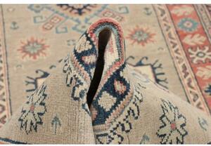 Tappeto Kazak Geometrico Beige Rosso Corallo Corsia 83x300 Cm