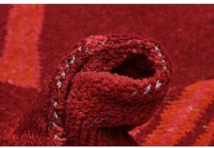 Tappeto Berbero Geometrico Rosso Scuro Arancione 231x302 Cm