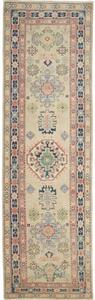 Tappeto Kazak Stilizzato Beige Blu Corsia 85x280 Cm